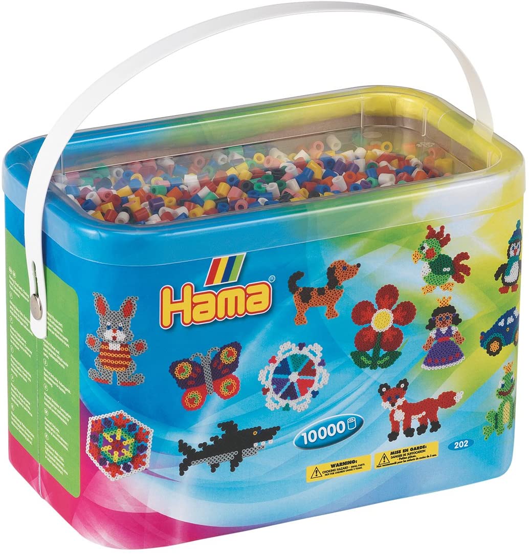 Hama 28178320140 Beads 10,000 Beads in a Bucket - Multicolour