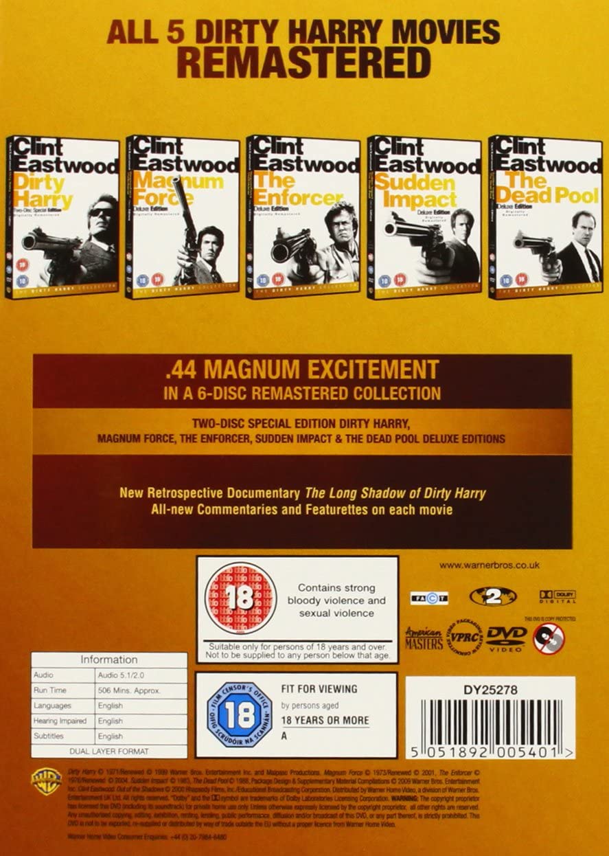 Dirty Harry Collection [Clint Eastwood] [2009] - Action/Thriller [DVD]