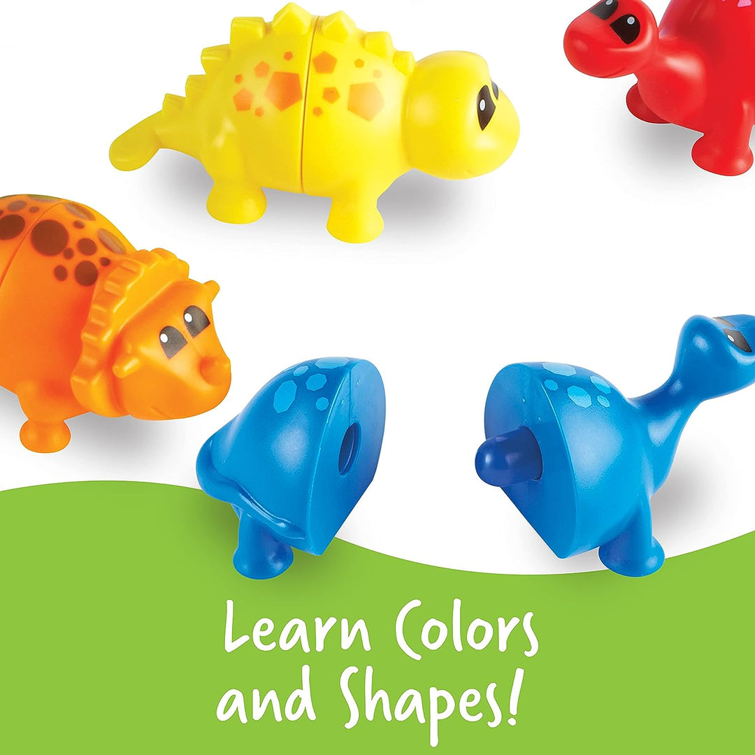 Learning Resources Snap-n-Learn Matching Dinos 18 Pieces, Ages 18+ Months