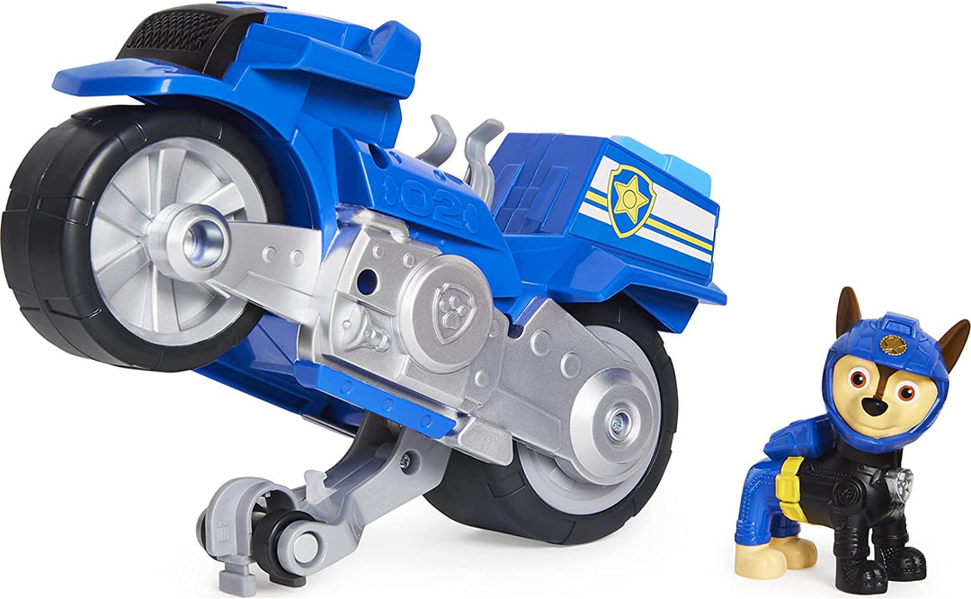 PAW Patrol Moto Pups Chase’s Deluxe Pull Back Motorcycle Vehicle with Wheelie Feature