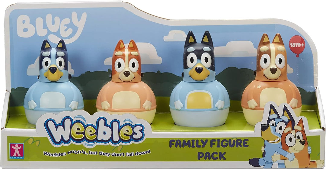 Character Options 07717 Four Pack, Weebles Wobble, Preschool Figures, Bluey Toys