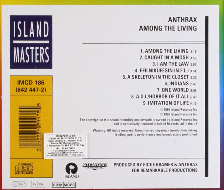 Anthrax - Among The Living [Audio CD]