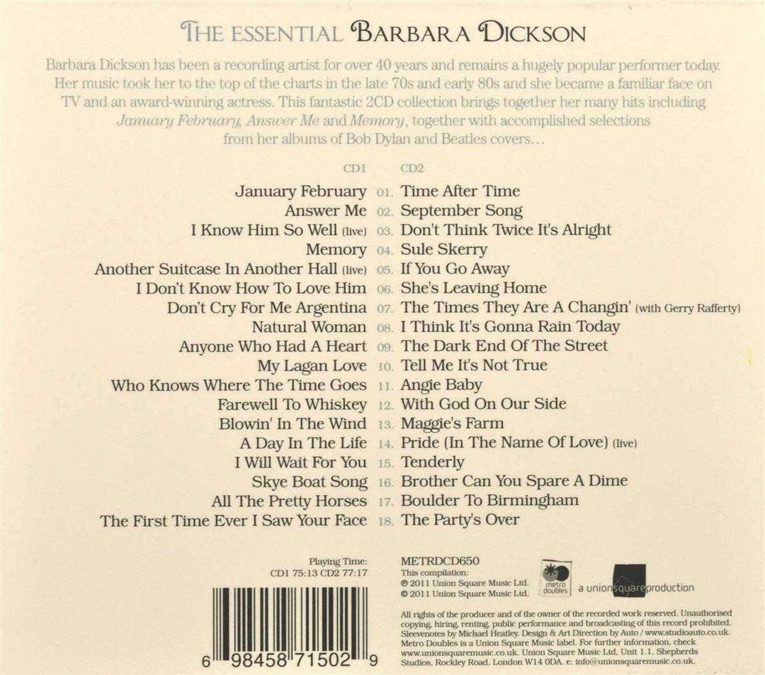 Willie Clayton  - The Essential Barbara Dickson [Audio CD]