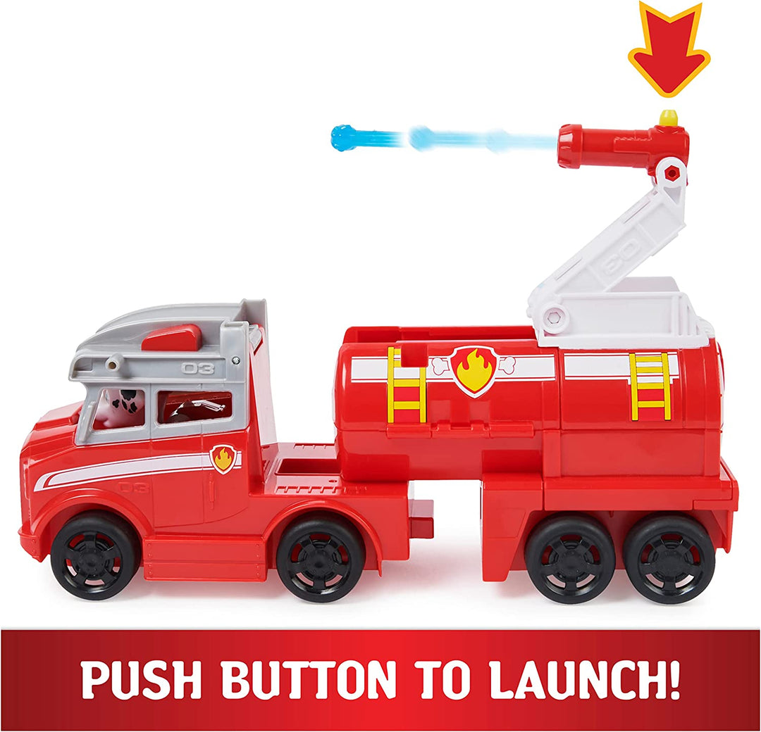 PAW Patrol, Big Truck Pups Marshall Transforming Toy Truck with Collectible Action Figure