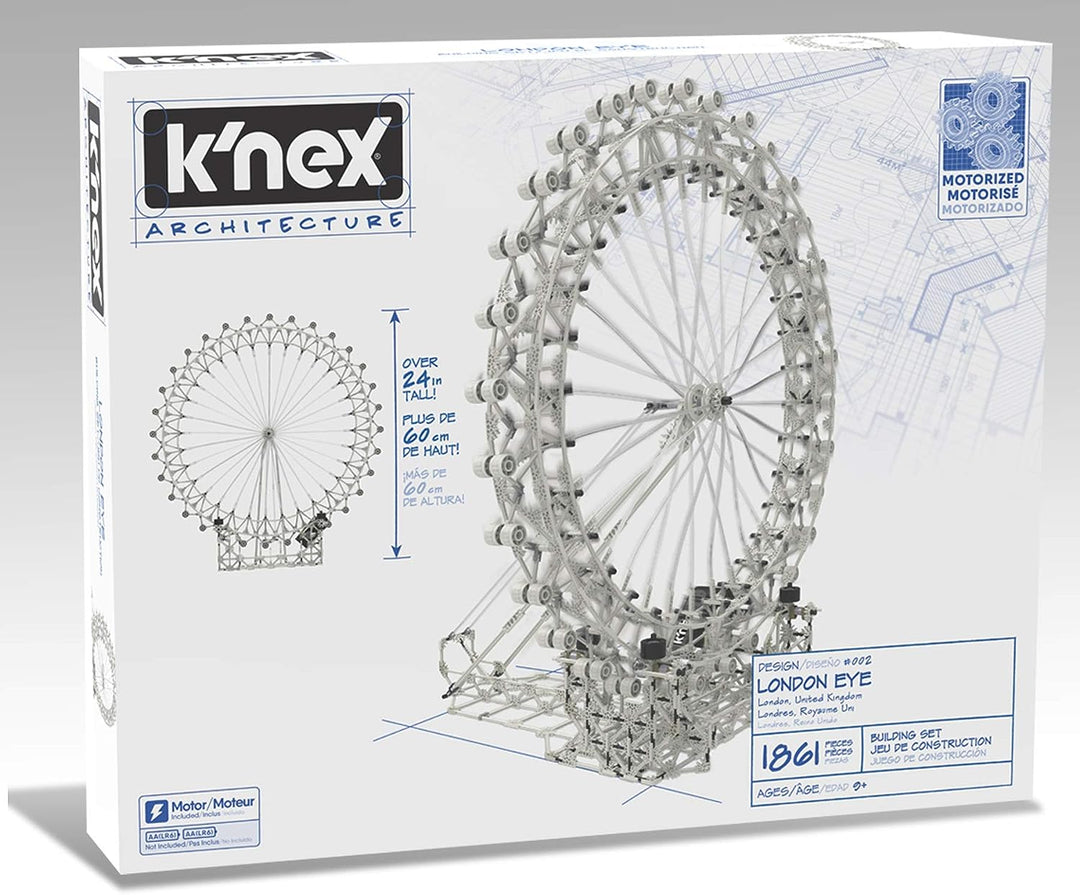 K'NEX 15237 Architecture London Eye Building Set, Educational Toys for Kids, 1856 Piece Stem Learning Kit, Engineering for Kids, Building Construction Toys for Boys and Girls Aged 9 Years +