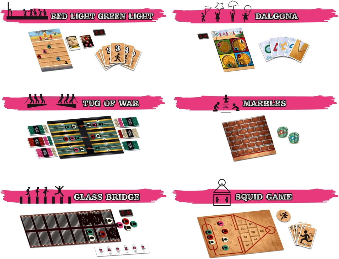 Mixlore | Squid Game | Board Game | Ages 16+ | 3-6 Players | 45 Minutes Playing