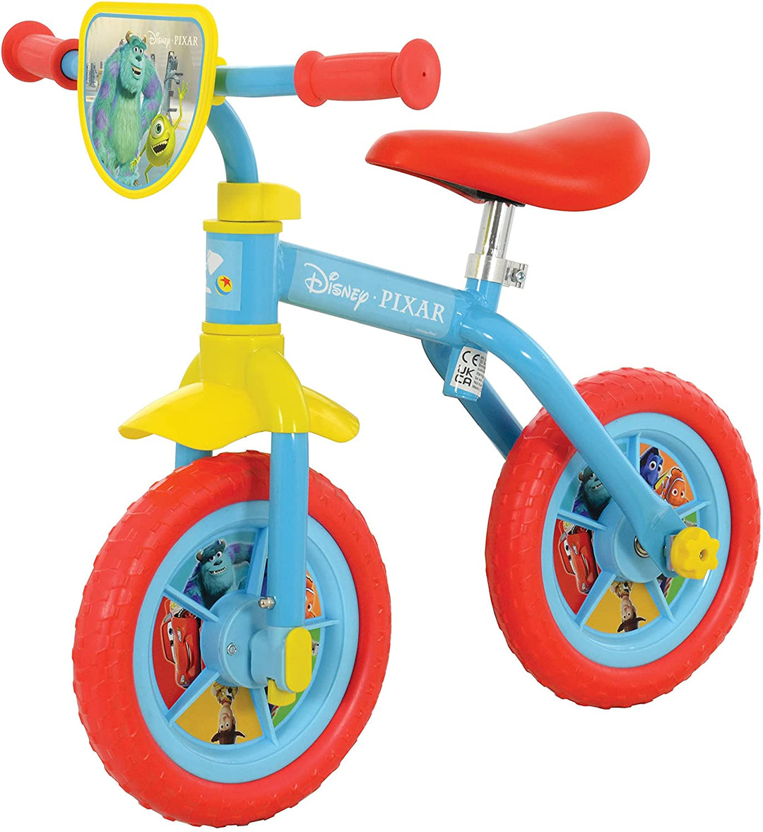 Disney Unisex-Jugend Pixar Switch It Multi Character 2in1 10" Trainingsfahrrad, Mult