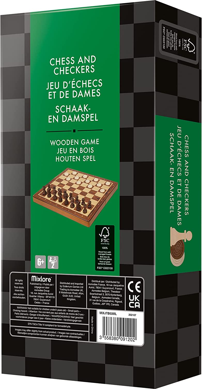 MIXLORE Chess And Checkers Folding Version