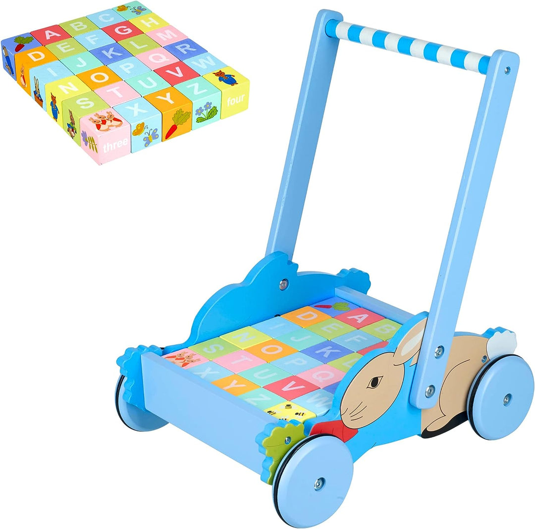 Orange Tree Toys Peter Rabbit Block Trolley for 12 Months +