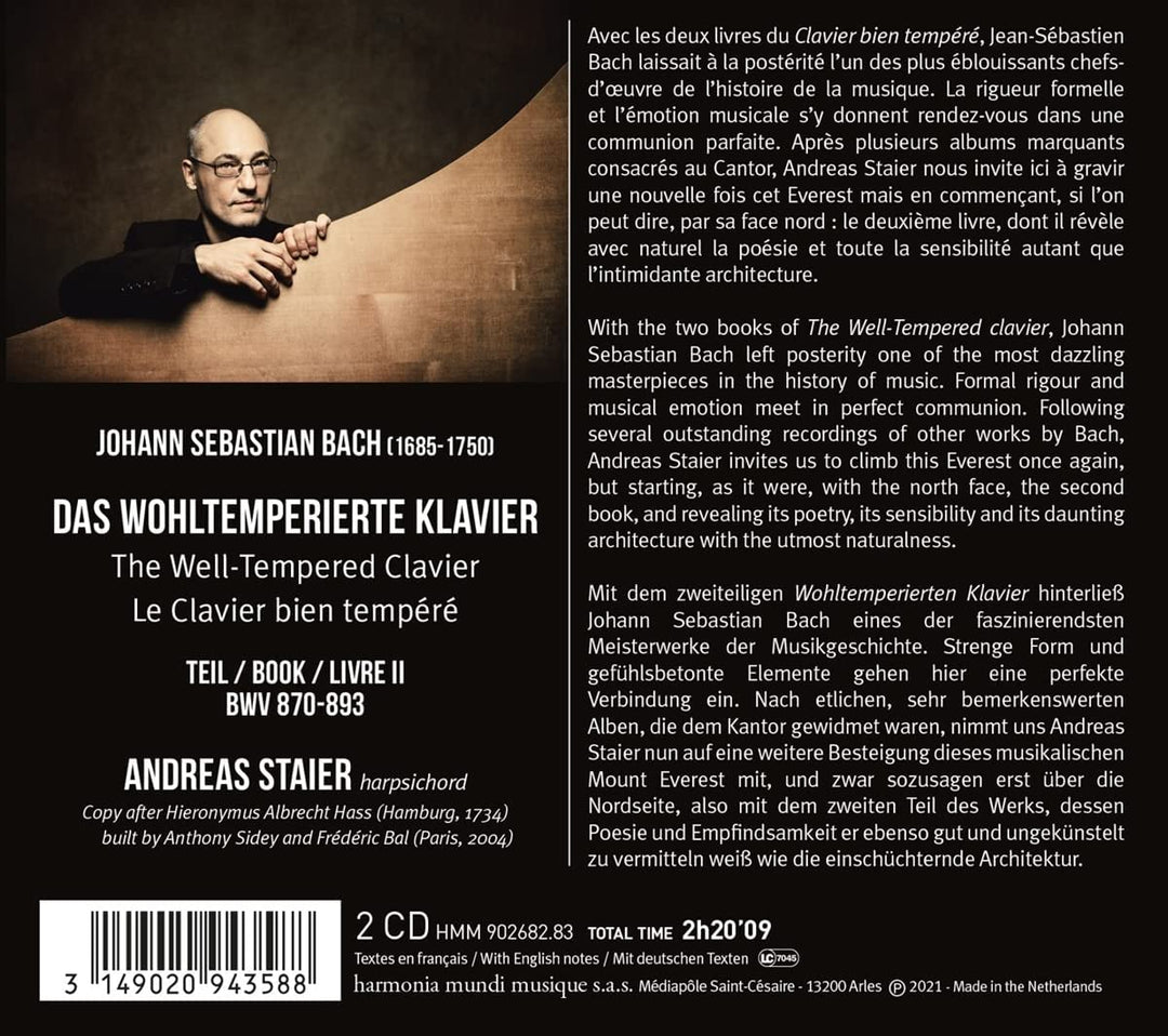 Staier, Andreas - J.S. Bach: The Well-Tempered Clavier, Book 2 [Audio CD]