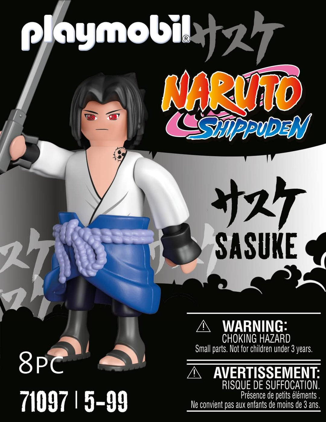 Playmobil 71097 Naruto: Sasuke Figure Set, Naruto Shippuden anime collectors Figure