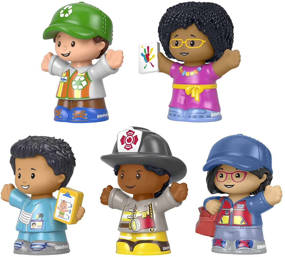 Fisher-Price Little People Community Heroes, figure set featuring 5 character fi