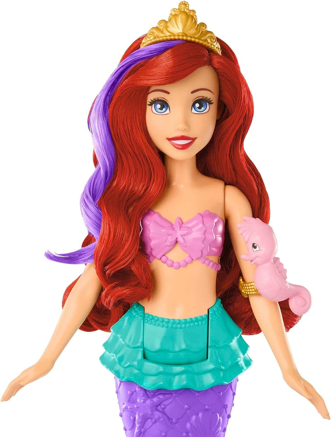 Disney Princess Toys, Ariel Swimming Mermaid Doll with Color-Change Hair and Tail