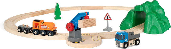 BRIO World Starter Lift &amp; Load Train Set A für Kinder ab 3 Jahren – kompatibel mit allen BRIO Railway Sets und Zubehör