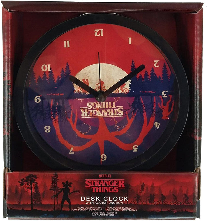 Pyramid International 12cm Desk Clock with The Upside Down Graphic in Gift Box-Official Merchandise