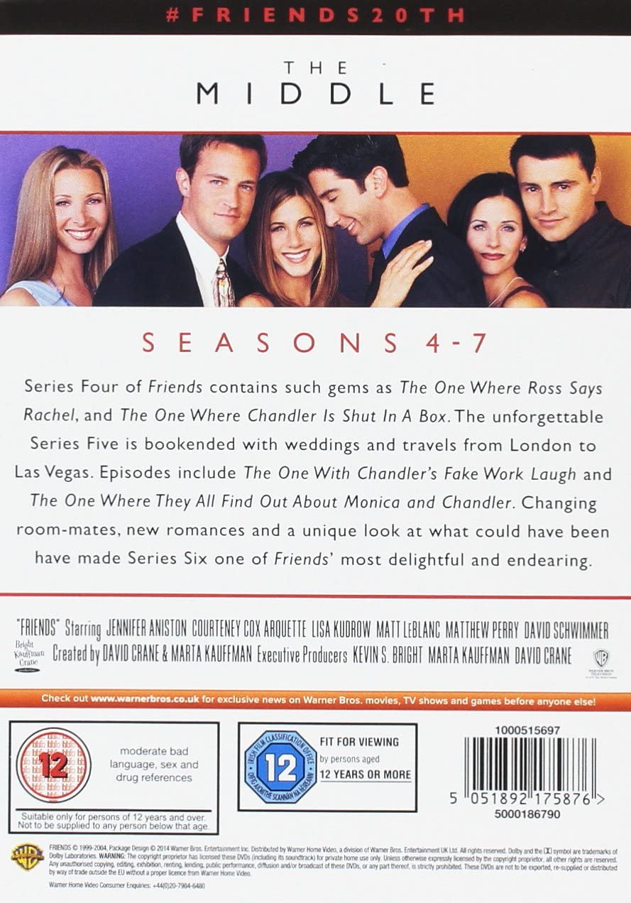 Friends: The Middle [Seasons 4-7] [2014] [1997] [DVD]