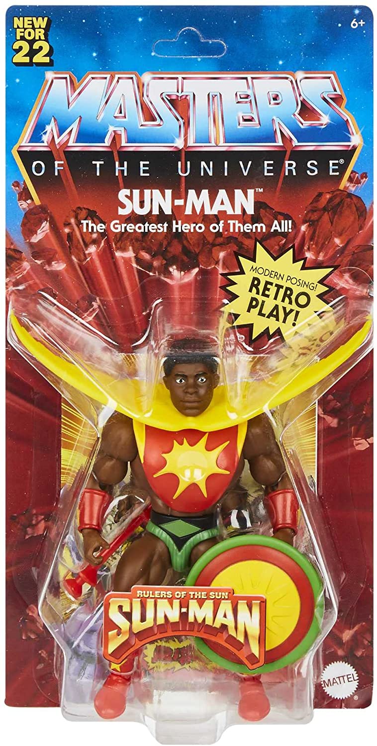 Masters of the Universe Origins Sun-Man Action Figure Battle Figures for Storyte