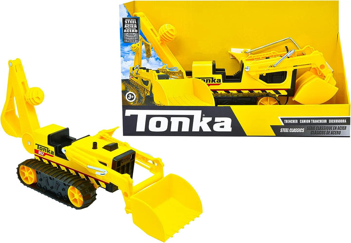 Tonka 06063 Classic Steel Trencher, Kids Construction Toys for Boys and Girls