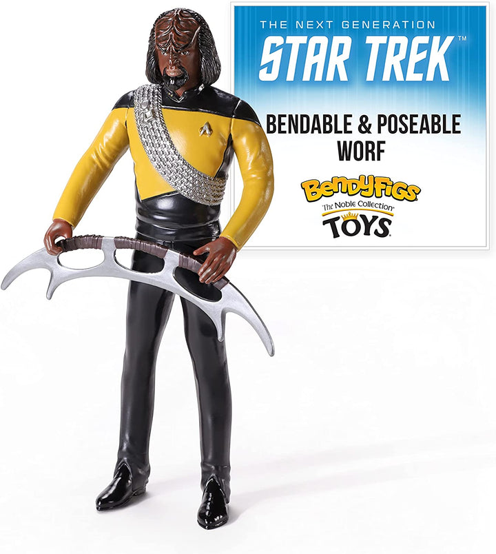 The Noble Collection Star Trek Bendyfigs Worf - 7.5in (19cm) Noble Toys Bendable