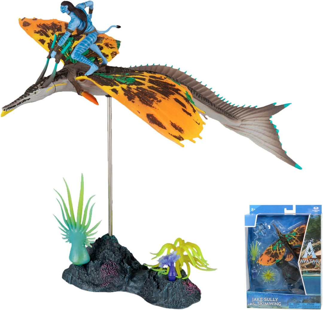 Avatar: The Way Of Water: World Of Pandora Deluxe Action Figure: Jake Sully & Skimwing