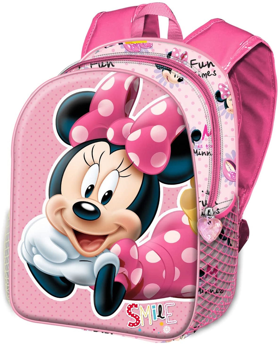 Minnie Mouse Lying-Small 3D Backpack, Pink