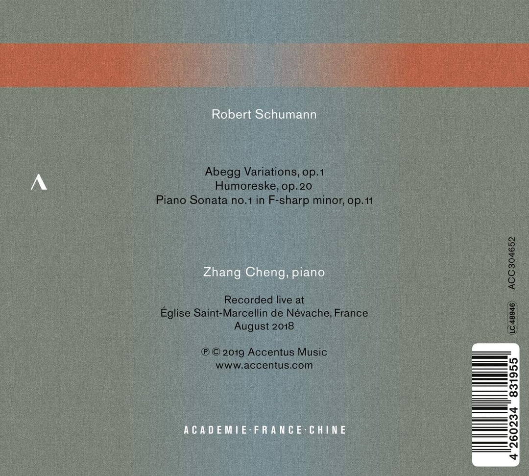 Schumann: Zhang Cheng [Zheng Chang] [Accentus Music: ACC304652] [Audio CD]