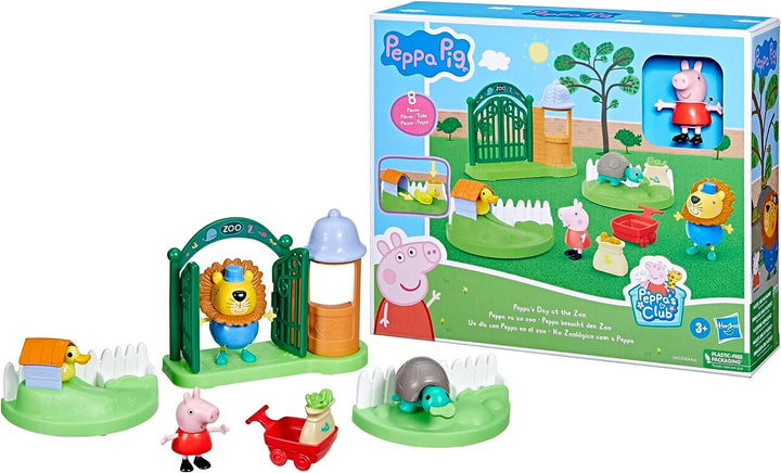 Peppa Pig Toys Peppa's Day at the Zoo Spielset Spielzeug für Kinder im Vorschulalter, 2 Figuren und