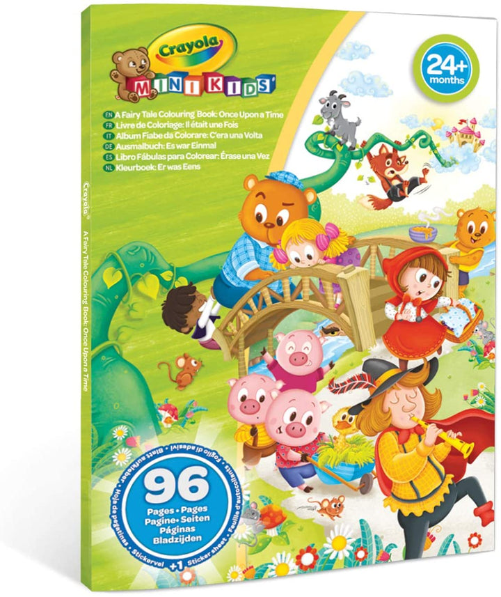 CRAYOLA- Mini Kids-Album Once Upon a Time, 96 Pages of Fairy Tales to Color, 25-1080