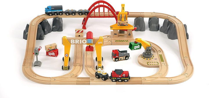 BRIO World Deluxe Cargo Train Set for Kids Age 3 Years Up