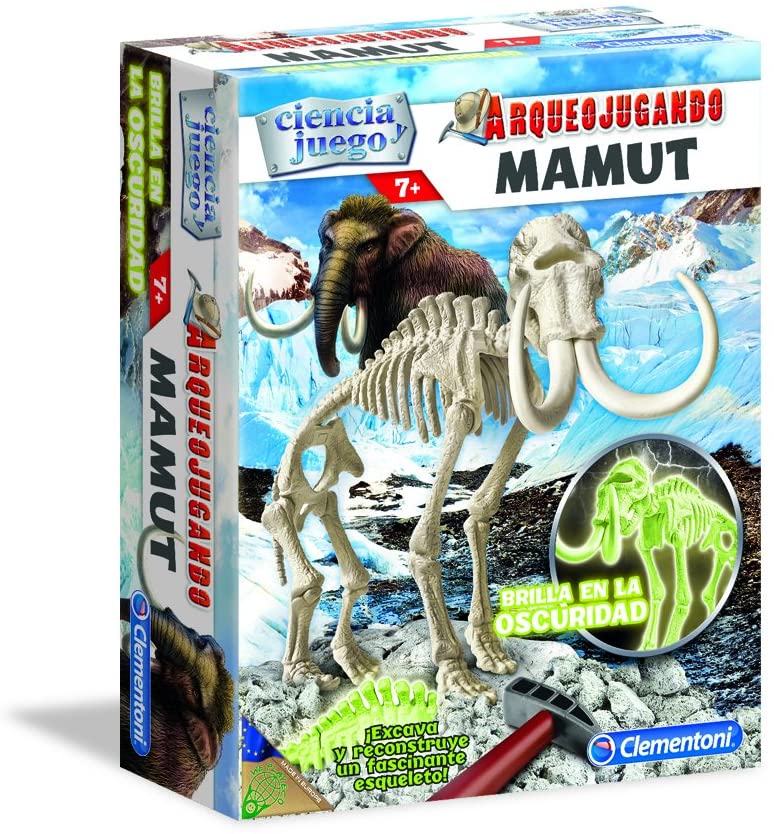 Ciencia y Juego Science and Game – arqueojugando Mamut Fluorescent, Educational Game (Clementoni 550272)