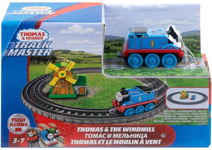 Thomas and Friends GFF09 Track Master Push Along Thomas and the Windmill Metal Train Engine Playset - Yachew