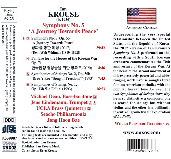 Krouse: Symphony No. 5 [Michael Dean; Jens Lindeman; UCLA Brass Quintet; Seocho [Audio CD]