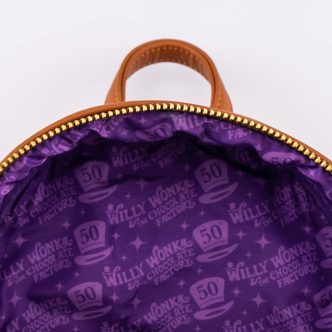 Loungefly Warner Bros Charlie and the Chocolate Factory Wonka 50th Anniversary Mini Backpack