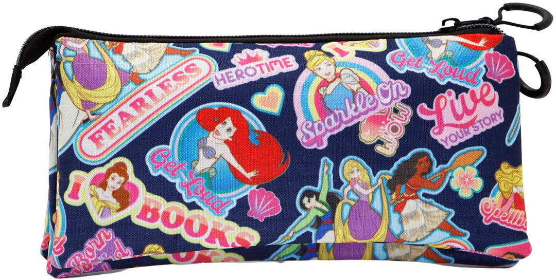 Disney Princess Fearless-Triple HS Pencil Case, Multicolour