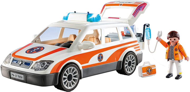Playmobil 70050 City Life Hospital Emergency Car with Lights and Sound