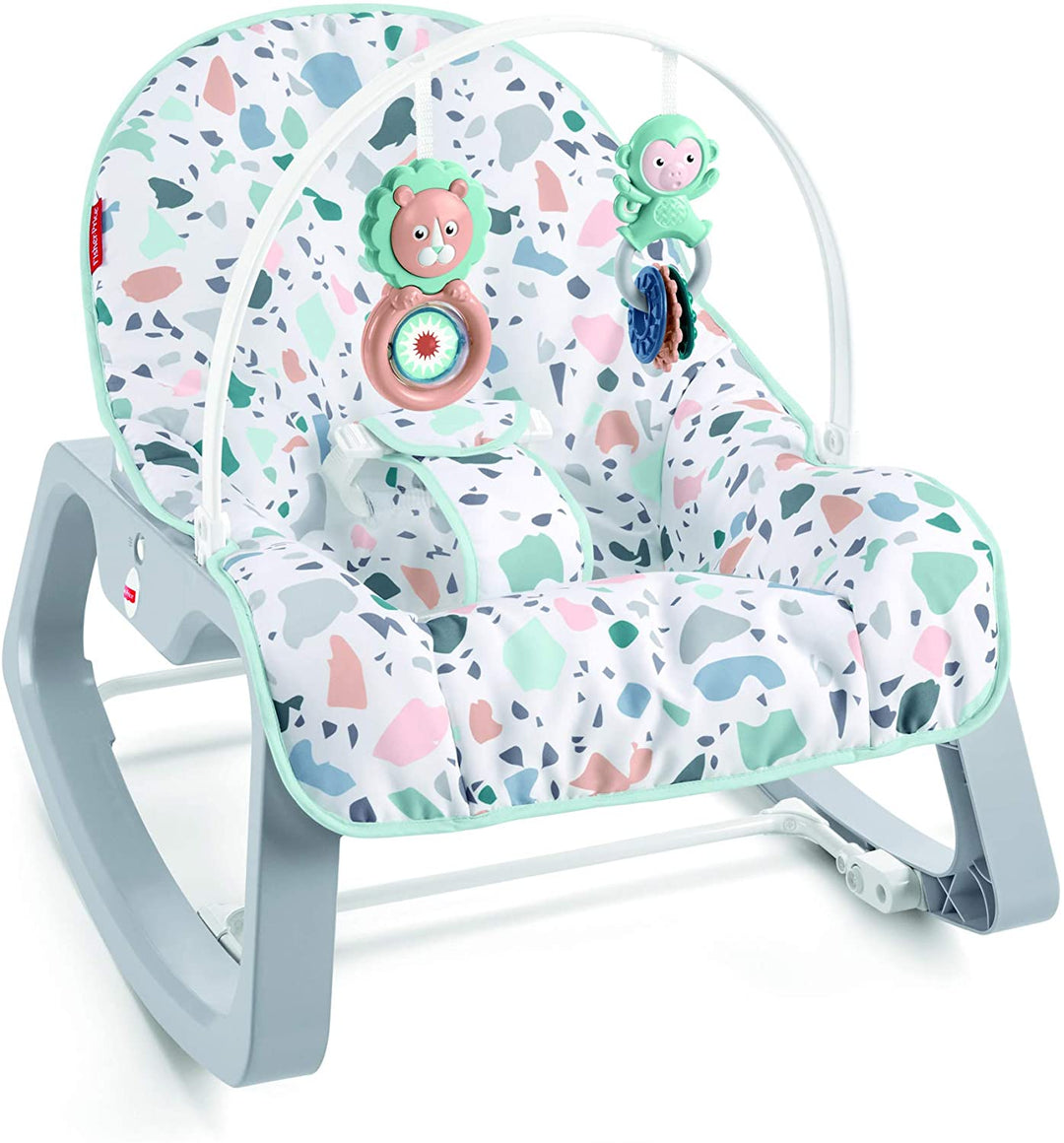 Fisher-Price GNP99 Infant-to-Toddler Rocker, Multi-Coloured with Duracell Ultra