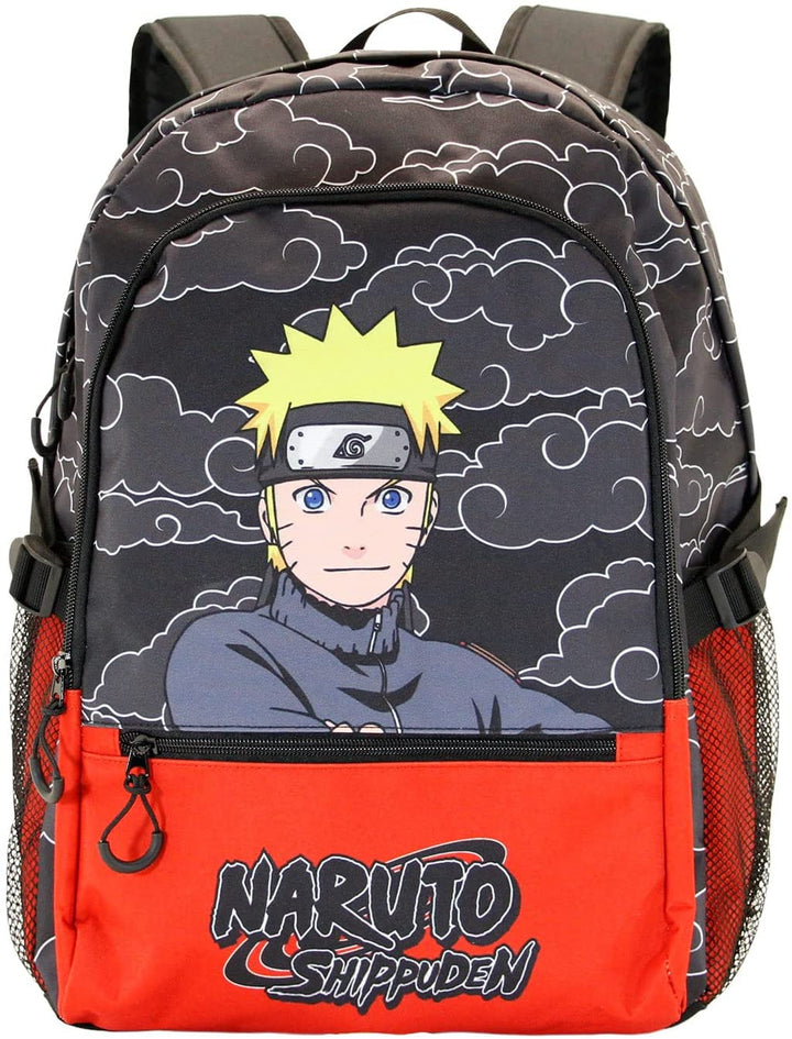 Naruto Clouds-Fan HS Kampfrucksack, Schwarz