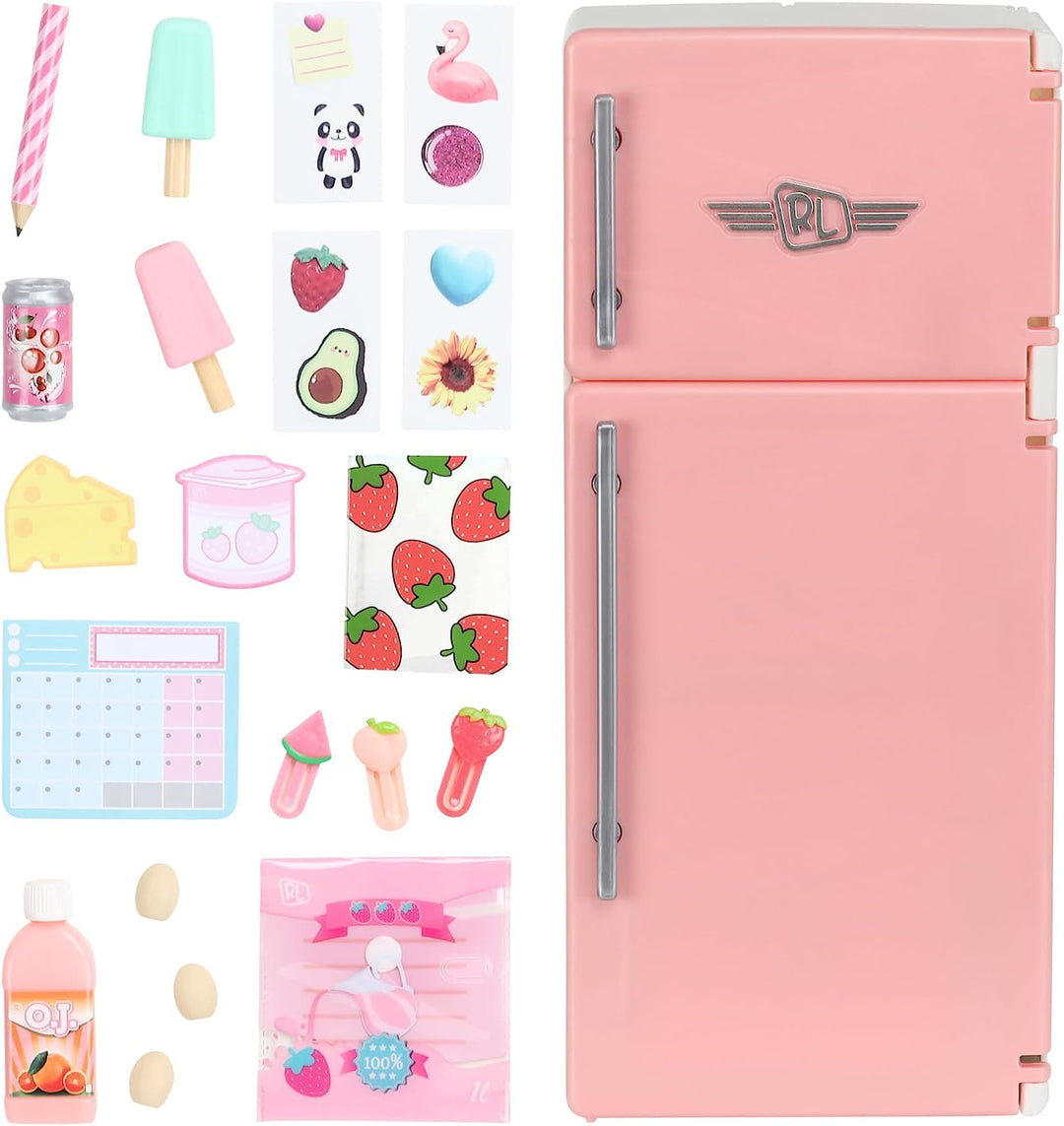 Real Littles Desktop Caddies - Mini Fridge with 20+ real Working Stationery Surprises