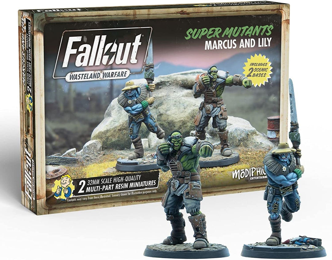 Modiphius Fallout - Wasteland Warfare - Super Mutants Marcus and Lily