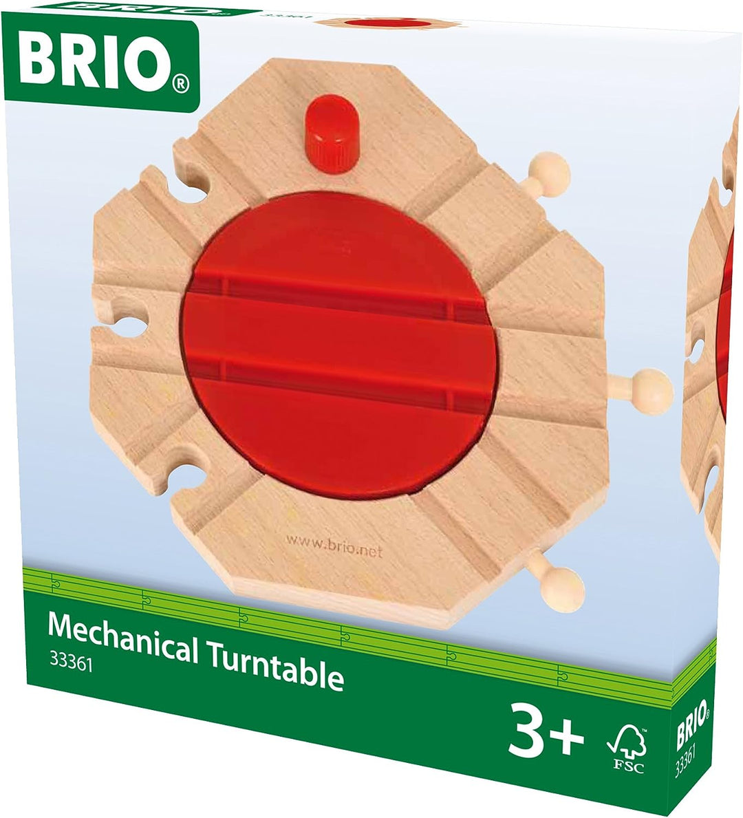 BRIO Mechanical Turntable Wooden Train Track for Kids Age 3 Years Up - Compatible with all BRIO Railway Sets & Accessories