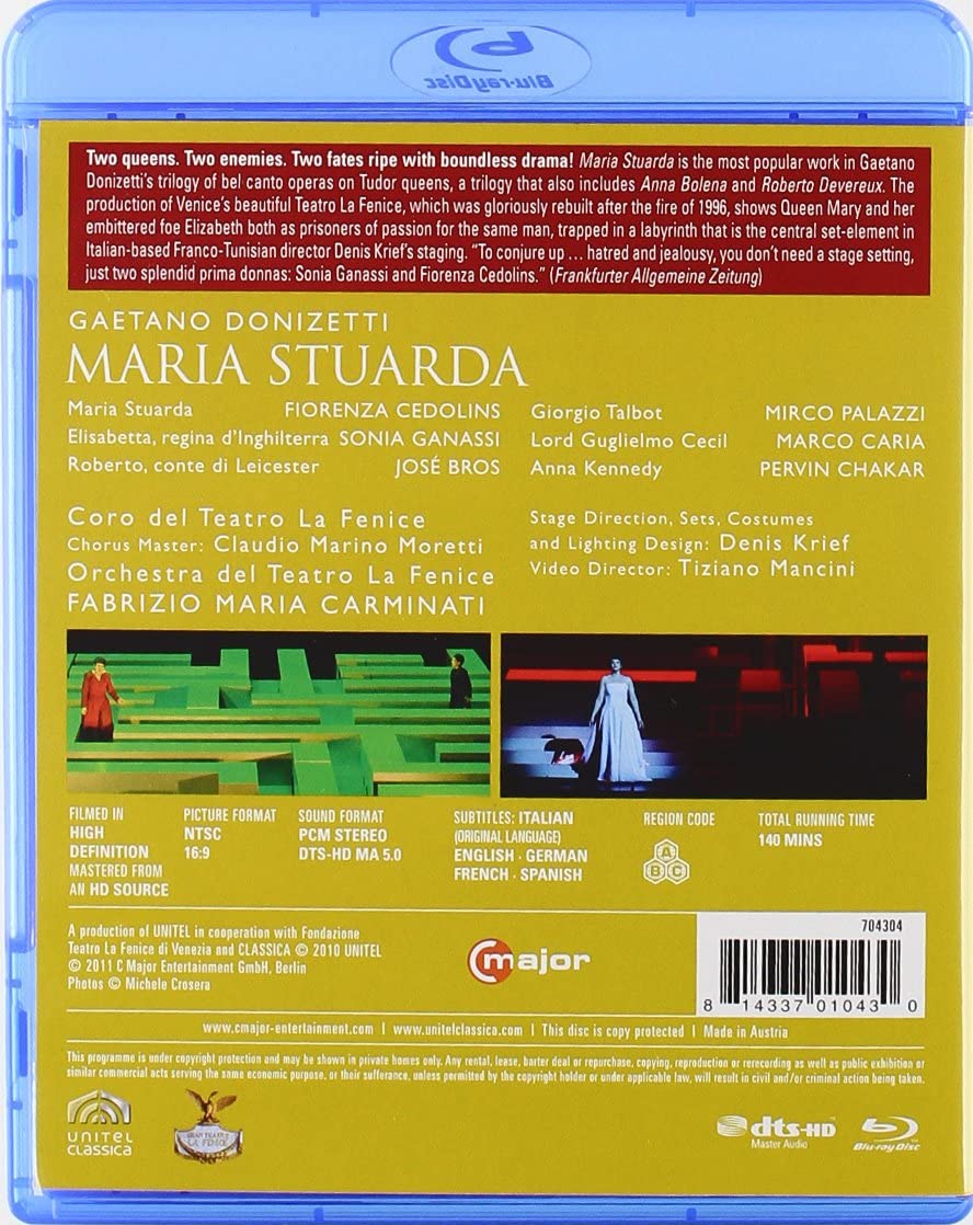 Donizetti: Maria Stuarda [2011] [Region A & B] [Blu-ray]