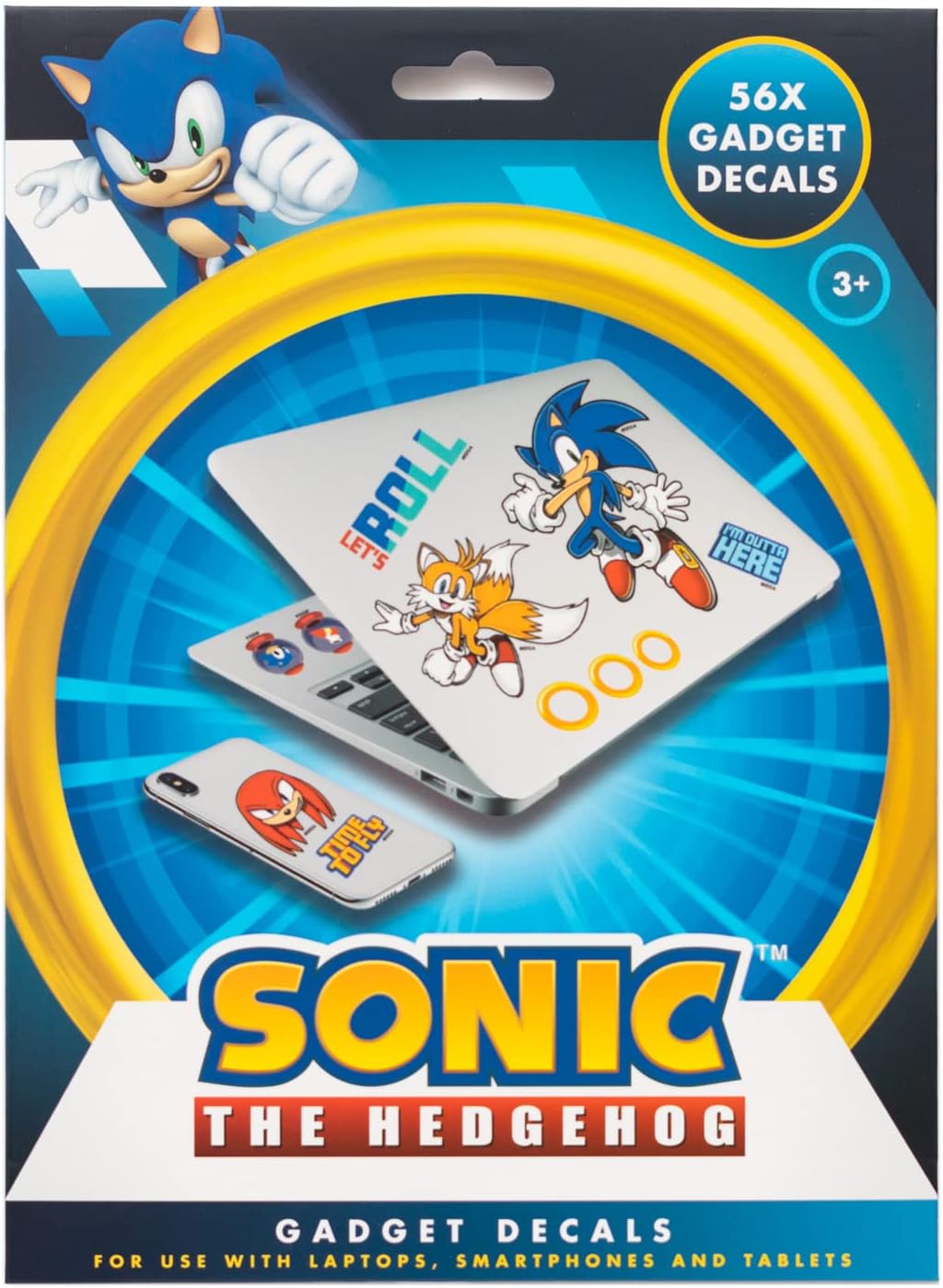 Official Sonic Gadget Decals - 56 Waterproof & Removable Stickers - Laptop Stickers