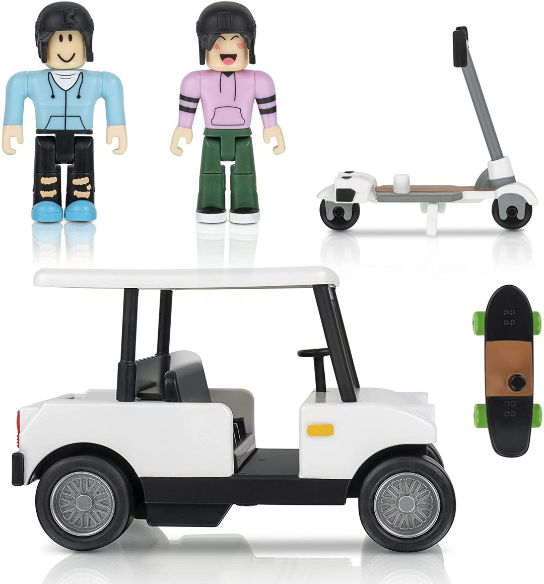 Roblox ROG0239 Celebrity Collection-Feature Vehicle-Brookhaven: Golf Cart [Includes Exclusive Virtual Item], Multi