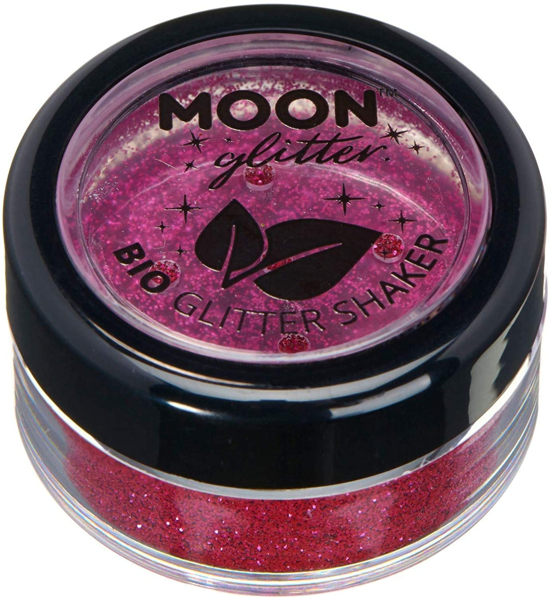 Biodegradable Eco Glitter Shakers by Moon Glitter Dark Rose Cosmetic Bio Festival Makeup Glitter for Face, Body, Nails, Hair, Lips