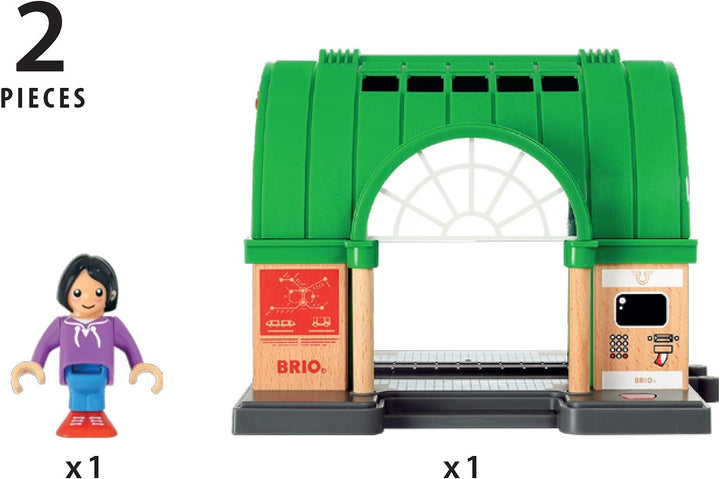 BRIO World Central Train Station for Kids Age 3 Years Up - Compatible with all BRIO Railway Sets & Accessories
