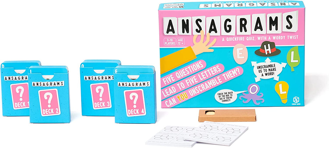 Ansagrams Partyspiel (Big Box Edition) | Rasantes Quiz-Kartenspiel für Erwachsene