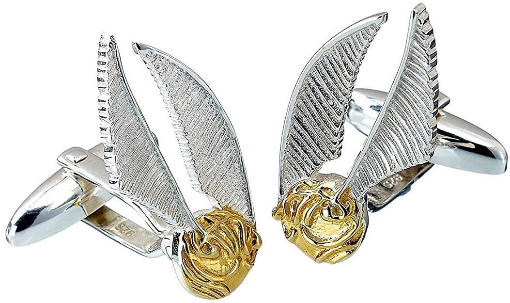 Harry Potter Sterling Silver Golden Snitch Cufflinks