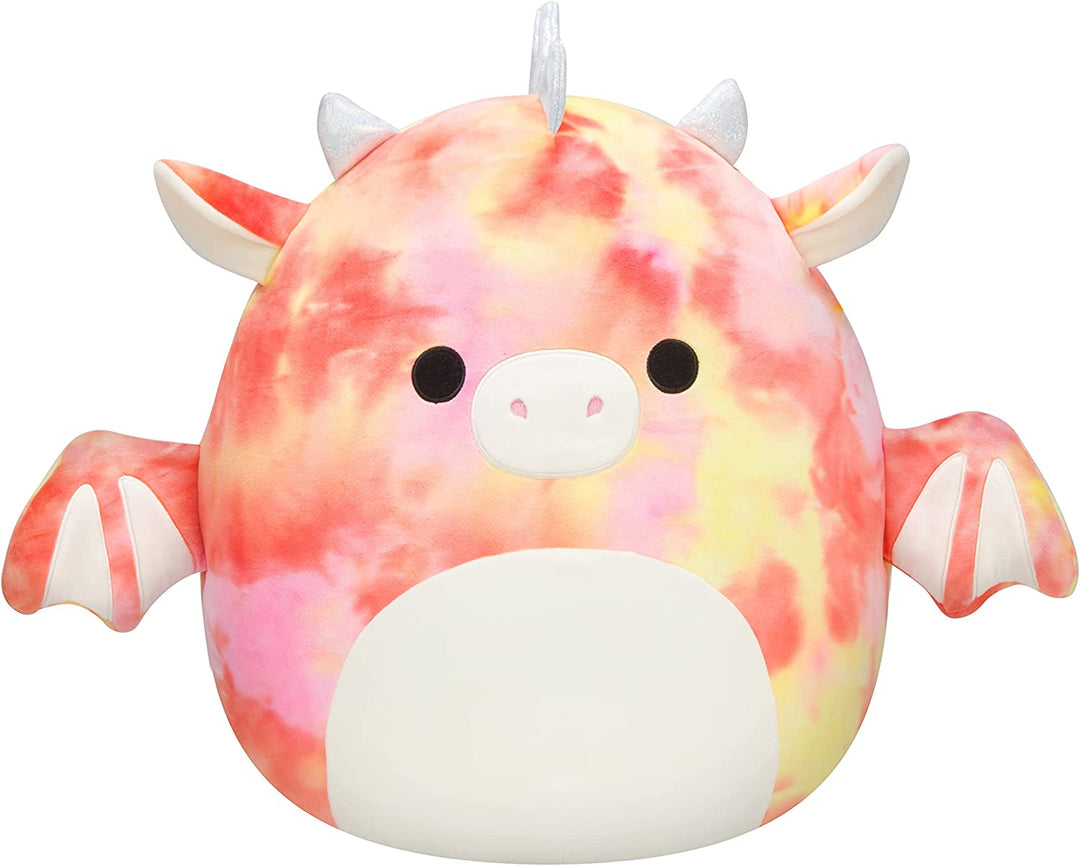Squishmallows SQJW22-16RD-11-V 16" Red Tie-Dye Dragon-Add Mina-Mae to Your Squad