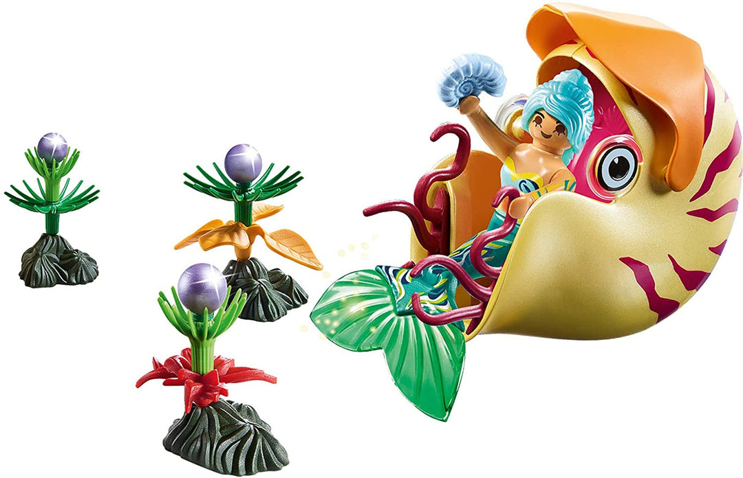 Playmobil 70098 Magic Mermaid with Snail Gondola, Colourful