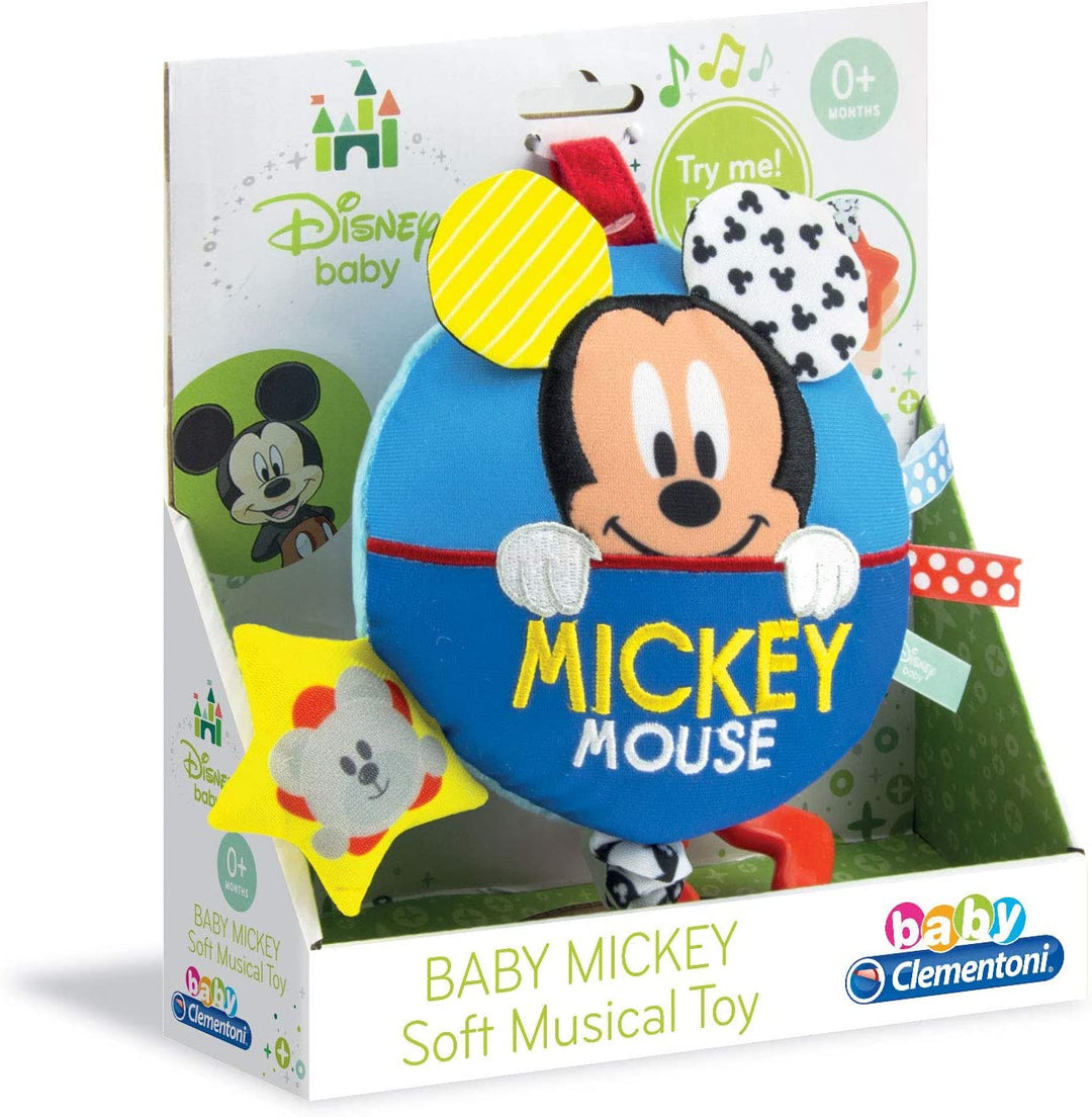Baby Clementoni 17211 - Disney Baby Mickey Mouse Soft musical toy for babies, ages 0 months plus